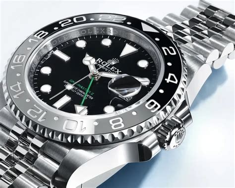 rolex gmt nero lancetta verde|Rolex GMT Master II 126710GRN con lunetta Grigio.